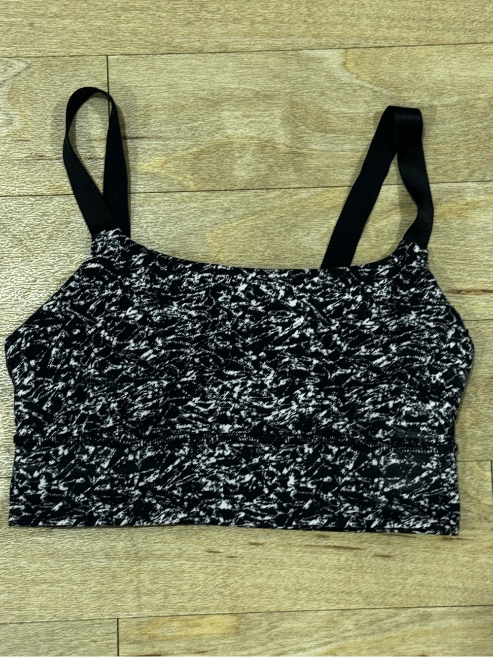 Lululemon Both Ways Bra Iced Wave White Black Size 6